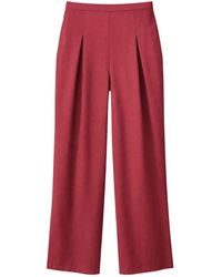 MixRay - High-Waist Wide-Leg Crepe Trousers - Lyst