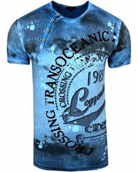 Rusty Neal - Rundhals T-Shirt Mit All Over Front Print - Lyst