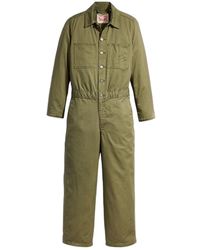 Levi's - Levi's Iconische Denim Kraag Wijde Pijpen Lange Mouwen Jumpsuit Nacht) - Lyst