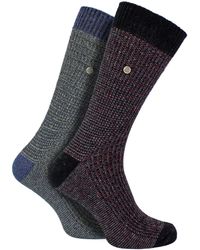 Jeep - 2 Pack Casual Ribbed Cotton Dress Socks - Lyst