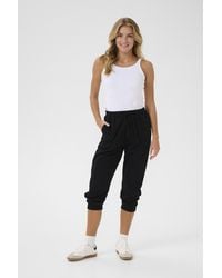 Kaffe - Casual Broek Regular Fit Black Deep - Lyst