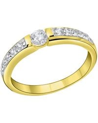 Fascination by Ellen K. - Ring 375/- Gelbgold Teil Rhodiniert Zirkonia - Lyst