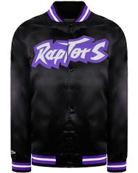 Mitchell & Ness - Nba Toronto Raptors Lightweight Satin Bomber Jacket - Lyst