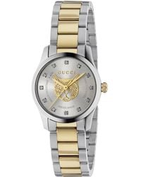 Gucci - G-timeless 38mm Stainless Steel And Pvd-plated Watch - Lyst