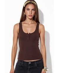 Busem - Button-Front Cami Tank Top - Lyst