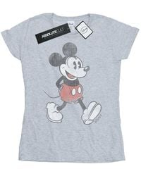 Disney - Ladies Walking Mickey Mouse Cotton T-Shirt (Sports) - Lyst
