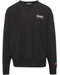 KENZO - Paris Outlined Logo Sweatshirt Cotton - Lyst