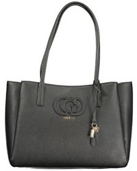 Guess - Schwarze Polyurethan Damen-Handtasche - Lyst