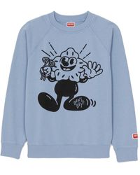 KENZO - Boke Boy Flower Graphic Light Sweatshirt Cotton - Lyst