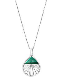 Zeeme - Gemstones Anhänger Mit Kette 925/- Sterling Rhodiniert Malachit - Lyst