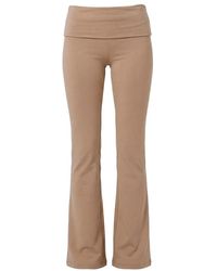 Basiclo - Fold Over Pants Lichtbruin - Lyst