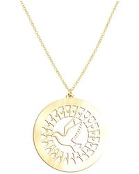 Beka & Bell - Beka&Bell Anhänger Mit Kette 925-Sterling Silber Vergoldet Glänzend 42/45Cm - Lyst