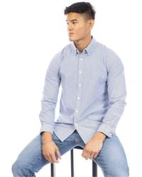 Peter Werth - Button-Down Overhemd (Marine, Wit) - Lyst