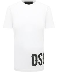DSquared² - Cool Fit Groot Dsq2 Logo Wit T-shirt - Lyst