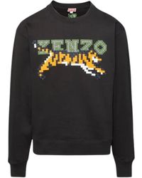 KENZO - Paris Digital Tiger Design Sweatshirt Cotton - Lyst