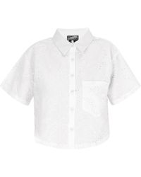 Dreimaster - Bluse Damen Weiss - Lyst