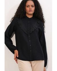 Bigdart - Long Woven Shirt With Mandarin Collar - Lyst
