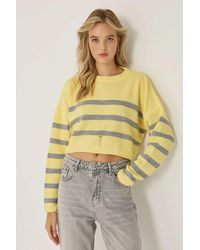 Hiccup - Striped Crew Neck Sweater - Lyst