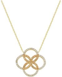 dKeniz - Kette 925/- Sterling Silber Rhodiniert Glänzend 42+3Cm Zirkonia Weiß - Lyst