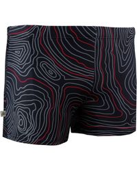 GUGGEN Mountain - Herren Badehose Eng Anliegend Gestreift Boxerbadehose - Lyst