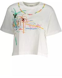 Desigual - Strandprint T-Shirt Korte Mouwen Ronde Hals - Lyst