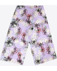 Wittchen - Damenschal Mit Zartem Blumenmuster, Cremefarben Und Lila, Polyester - Lyst