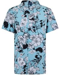 Bench - Gebloemd Relaxed Fit Overhemd (Sky) - Lyst