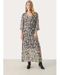 Part Two - Jurk Regular Fit Stitch Leaf Print Multi - Lyst
