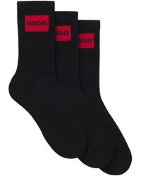 HUGO - Biologisch Gepijld Katoenen Sokken (Verpakking Van 2) - Lyst