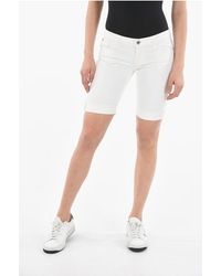 Woolrich - 5-Pocket Denim Stretch Short Met Logoknoop - Lyst