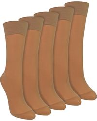 Sock Snob - 5 Pack Ladies Ankle High Pop Socks 15 Denier Lightweight Sheer - Lyst