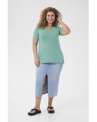 Kaffe - T-shirt A-shape Teal Blue - Lyst