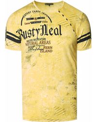 Rusty Neal - T-shirt Met Knoopjes Aan De Zijkant En Een Logo-print - Lyst
