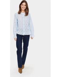 Saint Tropez - Blouse Met Lange Mouwen Regular Fit Blue - Lyst