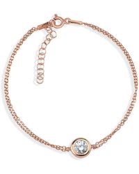 dKeniz - Armband 925/- Sterling Silber Rosévergoldet Solitär - Lyst