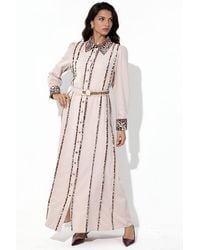 Msn-Collection - Leopard Print Maxi Shirt Dress - Lyst