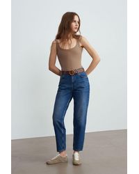 Dilvin - Low-Waist Straight-Leg Cotton Jeans - Lyst