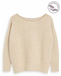 MixRay - Oversized Boat Neck Knit Sweater - Lyst