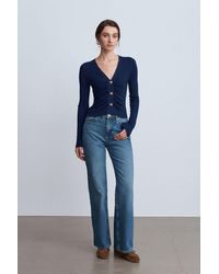 Dilvin - High-Waist Wide-Leg Cotton Denim Jeans - Lyst