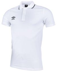 Umbro - Short Sleeve Collared Pique Polo Shirt 65703U 13V Cotton - Lyst