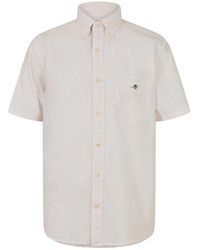 GANT - Button-Down-Hemd Für Herren, Kurzärmlig (Hellrosa) - Lyst