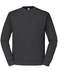 Fruit Of The Loom - Classic 80/20 Set-In Sweatshirt (Light Graphite) - Lyst