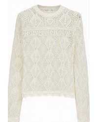 MixRay - Textured Knit Sweater With Crew Neck - Lyst