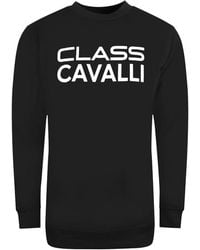 Roberto Cavalli - Large Bold Logo Design Sweatshirt Cotton - Lyst
