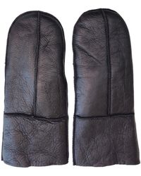 Infinity Leather - Genuine Real Sheepskin Mittens Warm Gloves - Lyst
