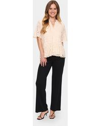 Saint Tropez - Kurzarm-Bluse Gerade Passform - Lyst