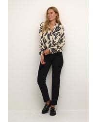Kaffe - Blouse Met Lange Mouwen Regular Fit/Feather Leo Leopard - Lyst
