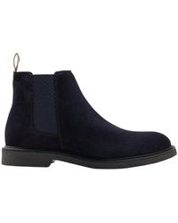 BOSS - Herren Stiefeletten "Tunley" Leder (Dunkelblau) - Lyst