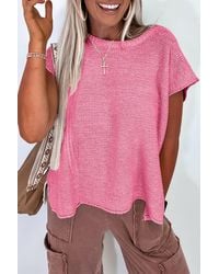 Azura Exchange - Strick Kurzarmoberteil - Lyst