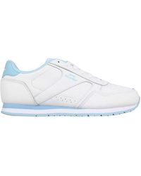 Slazenger 1881 - Gecoate Leren Sportschoenen Voor (Wit/Poederblauw) - Lyst
